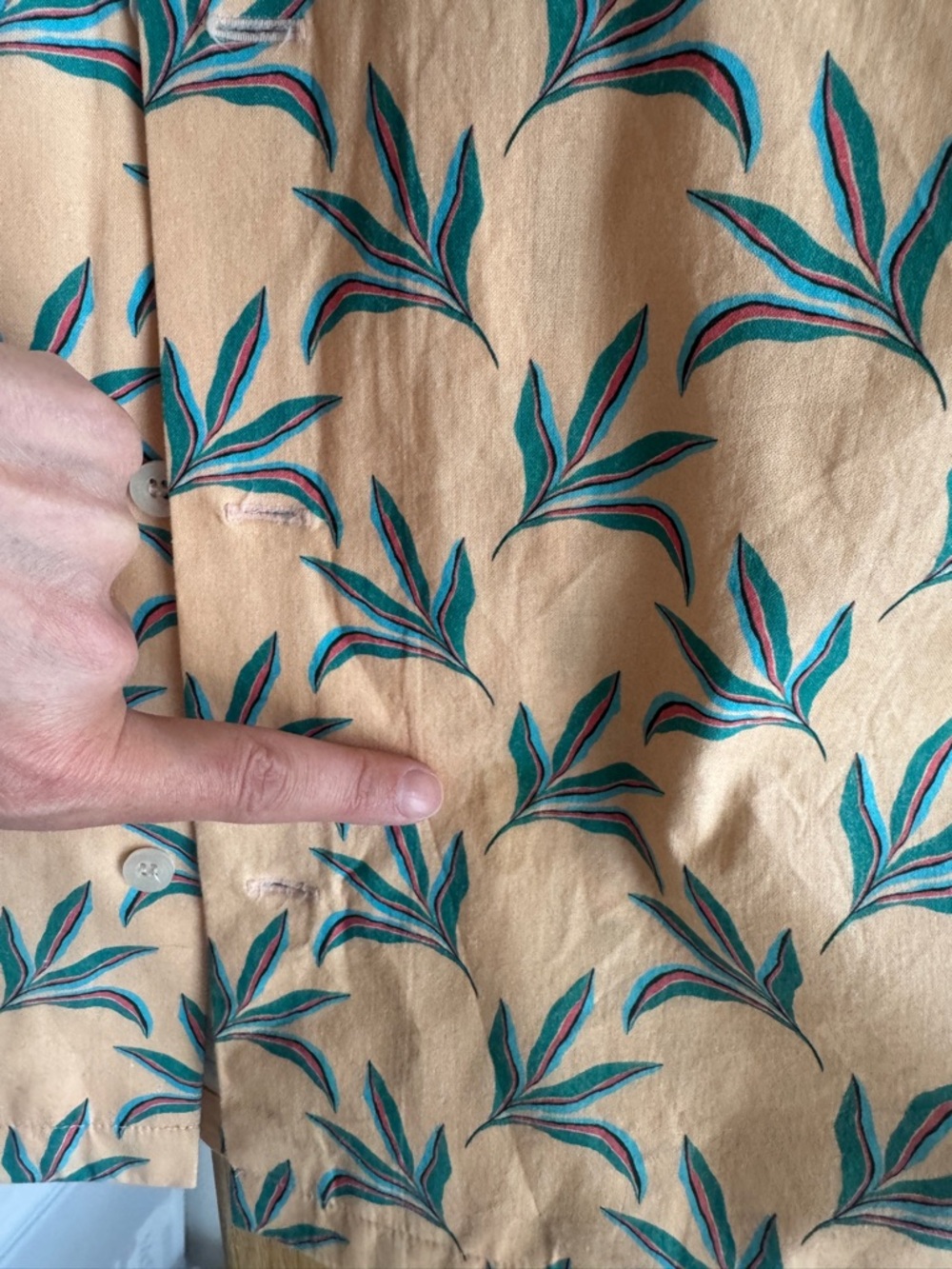 Monitaly Vacation Shirt - 100% cotton, Leaf (M) - Picture 6 of 6